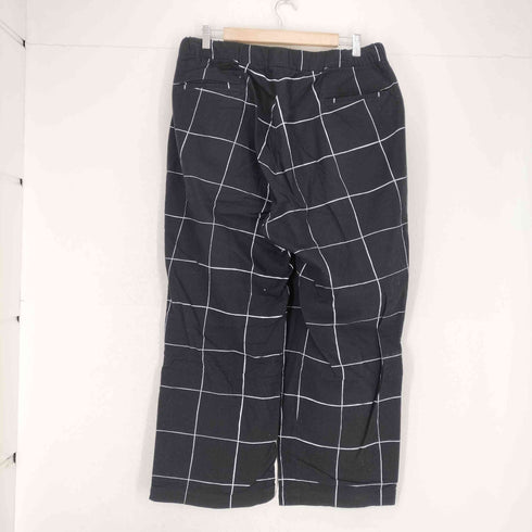 S.F.C WIDE PANTS BLACK/WHITE CHECK domestic メンズ XL