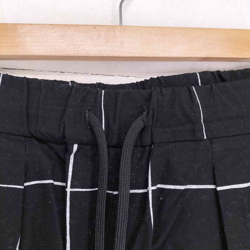 S.F.C WIDE PANTS BLACK/WHITE CHECK domestic メンズ XL