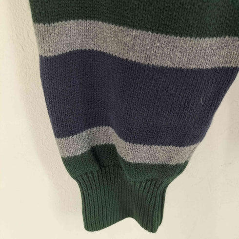 ノーティカ NAUTICA ロゴ刺繍 ボーダーコットンニット メンズ