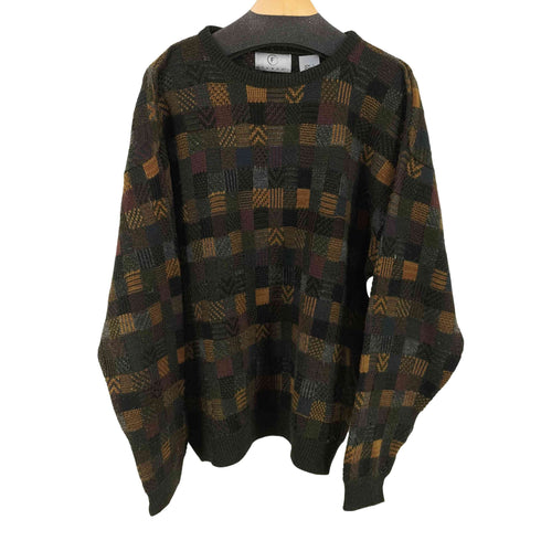 ファーラー FARAH 総柄 クルーネックニット メンズ import:L
