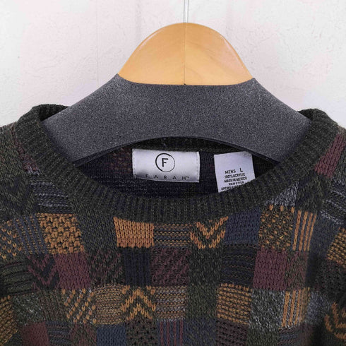 ファーラー FARAH 総柄 クルーネックニット メンズ import:L