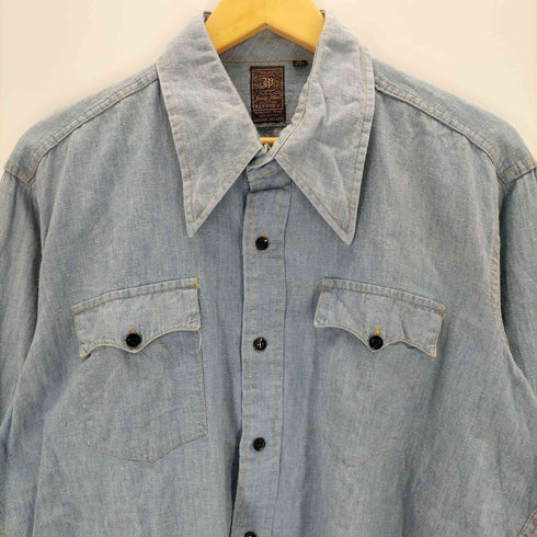 JANDY PLACE BARDON 襟芯 コットンデニムシャツ メンズ