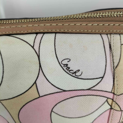 コーチ COACH オプティックシグネチャー柄 キャンバス ハンド ショルダーバッグ レディース