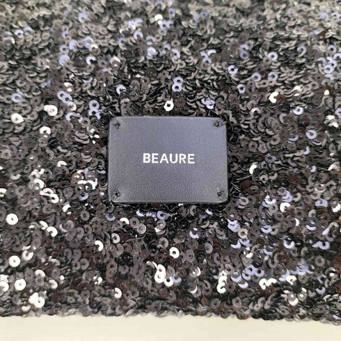 ビュレ Beaure 薄マチ スパンコール トートバッグ レディース