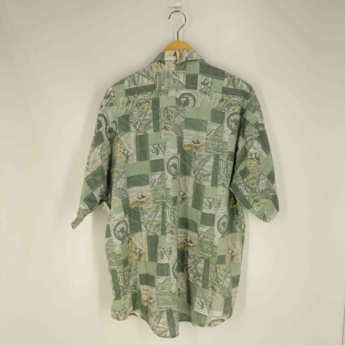 THE BIG SHIRT MAKER 総柄 レギュラーカラーシャツ メンズ import:XL