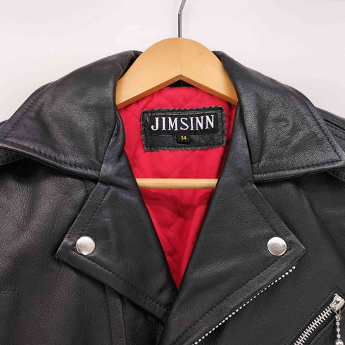 JIMSINN バッファローレザー ダブル ライダース ジャケット メンズ 34
