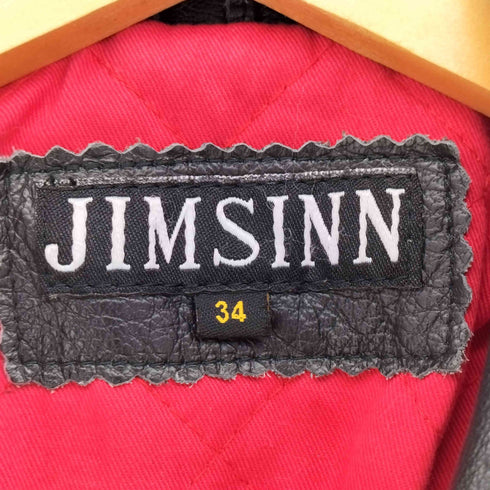 JIMSINN バッファローレザー ダブル ライダース ジャケット メンズ 34