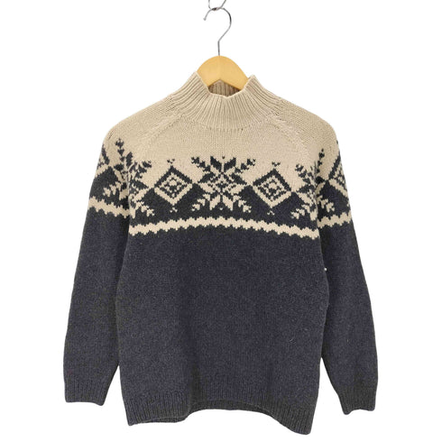 ランズエンド LANDS END ノルディック柄 カシミヤハイネックニット レディース S
