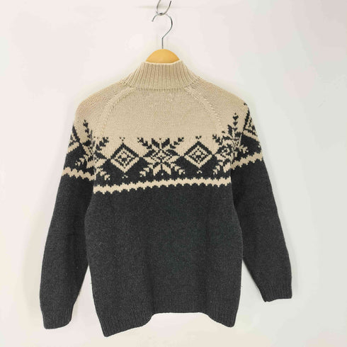 ランズエンド LANDS END ノルディック柄 カシミヤハイネックニット レディース S