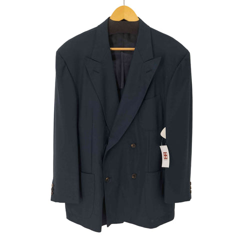 エルメネジルドゼニア Ermenegildo Zegna ウール100% ダブルテーラードジャケット 背抜き メンズ 52