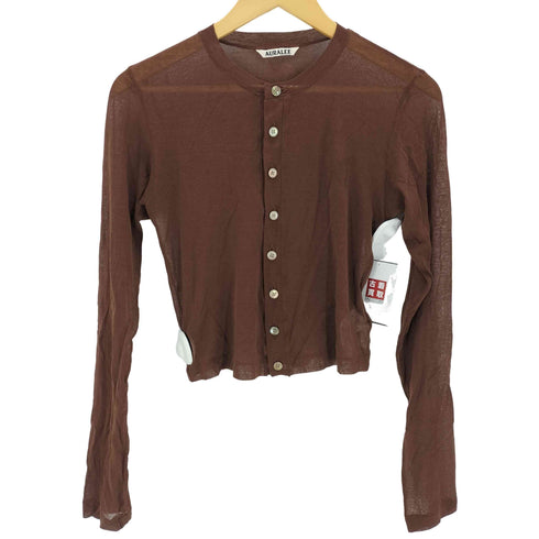 オーラリー AURALEE HARD TWIST COTTON GAUZE CARDIGAN レディース 0