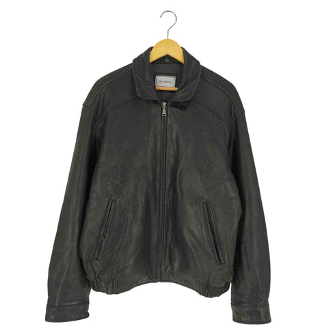 HATHAWAY ジップアップ レザージャケット メンズ import:XL