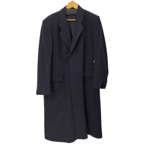 ハロッズ HARRODS Berwin&Berwin MADE IN ENGLAND カシミヤ100% 比翼チェスターコート メンズ
