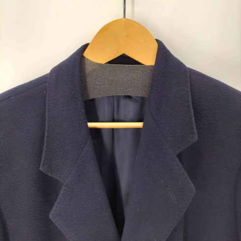ハロッズ HARRODS Berwin&Berwin MADE IN ENGLAND カシミヤ100% 比翼チェスターコート メンズ