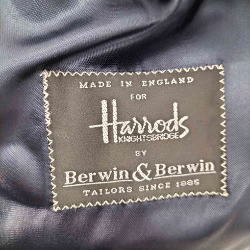ハロッズ HARRODS Berwin&Berwin MADE IN ENGLAND カシミヤ100% 比翼チェスターコート メンズ