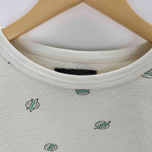 ロンハーマンヴィンテージ R.H.VINTAGE ハンバーガー柄 ワッフルカットソー レディース