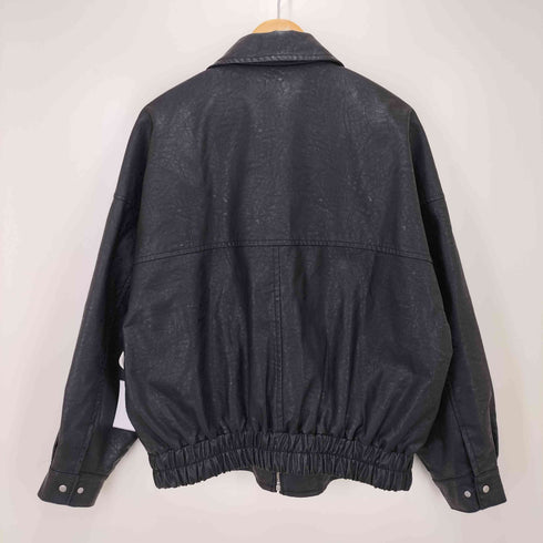ジップアップ フェイクレザー ジャケット メンズ