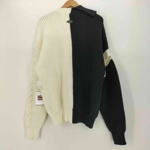 still water バイカラー ニット カーディガン メンズ import:M