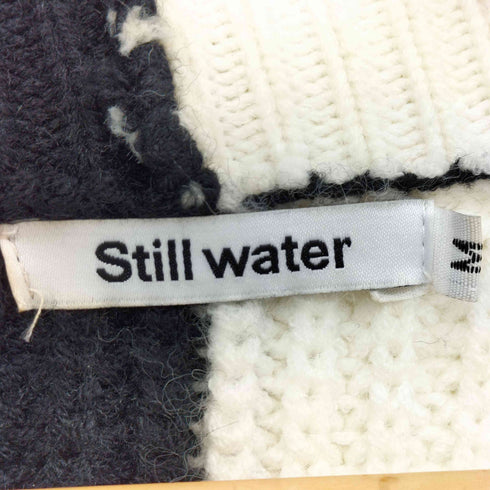 still water バイカラー ニット カーディガン メンズ import:M
