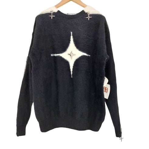 PERSON INTENTION サイドジップ 変形デザイン シャギー ニット メンズ import:M