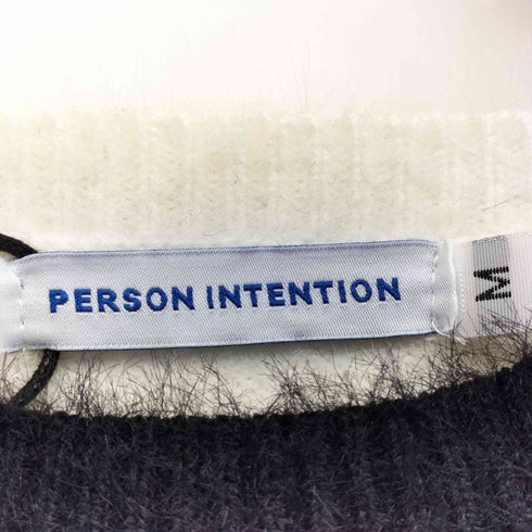 PERSON INTENTION サイドジップ 変形デザイン シャギー ニット メンズ import:M