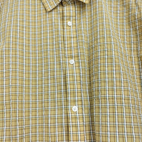 エルエルビーン L.L.Bean オーガニックコットン シアサッカー 半袖 チェックシャツ メンズ import:XL