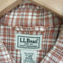 エルエルビーン L.L.Bean 90-00S リネン混 半袖 チェックシャツ メンズ import:L
