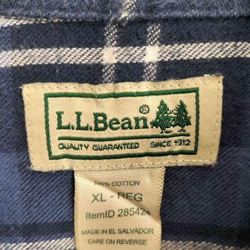 エルエルビーン L.L.Bean コットン ダブルポケット チェック ネルシャツ メンズ import:XL