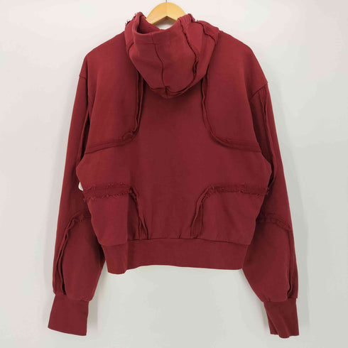 Argue Culture カットオフデザイン クロップド ジップアップ フーディー 韓国 Y2K メンズ import:M