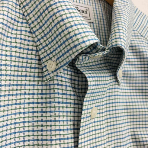 エルエルビーン L.L.Bean WRINKLE FREE TRADITIONAL FIT コットン 半袖 チェックシャツ メンズ 16 1/2