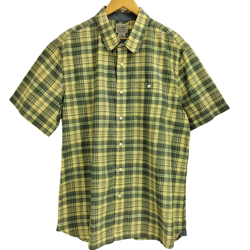 エルエルビーン L.L.Bean 半袖 コットン チェックシャツ メンズ import:L