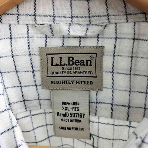エルエルビーン L.L.Bean リネンチェックシャツ メンズ XXL