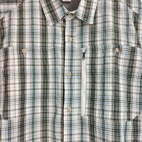 エルエルビーン L.L.Bean ジップデザインポケット 半袖 チェックシャツ メンズ XXL