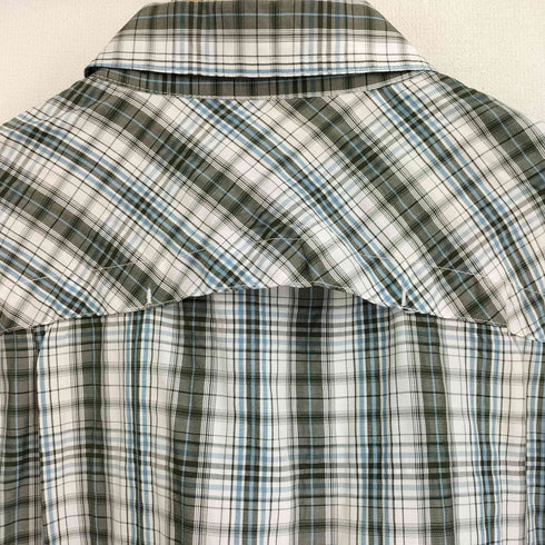 エルエルビーン L.L.Bean ジップデザインポケット 半袖 チェックシャツ メンズ XXL