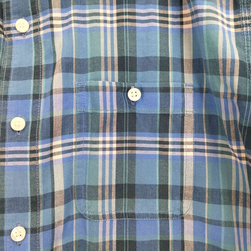 エルエルビーン L.L.Bean 半袖 コットン チェックシャツ メンズ import:L