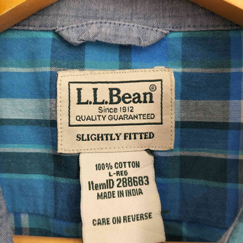 エルエルビーン L.L.Bean 半袖 コットン チェックシャツ メンズ import:L