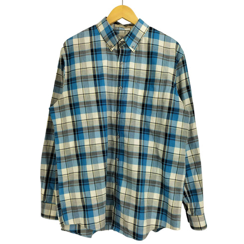 エルエルビーン L.L.Bean WRINKLE FREE TRADITIONAL FIT ボックスシルエット コットンボタンダウンチェックシャツ メンズ import:L