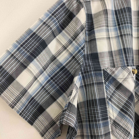 エルエルビーン L.L.Bean オーガニックコットン ダブルポケット 半袖 チェックシャツ メンズ import:XL