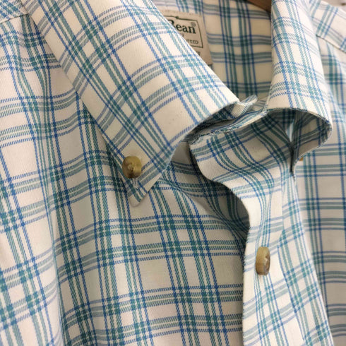エルエルビーン L.L.Bean TRADITIONAL FIT コットン 半袖 ボタンダウン チェックシャツ メンズ import:L