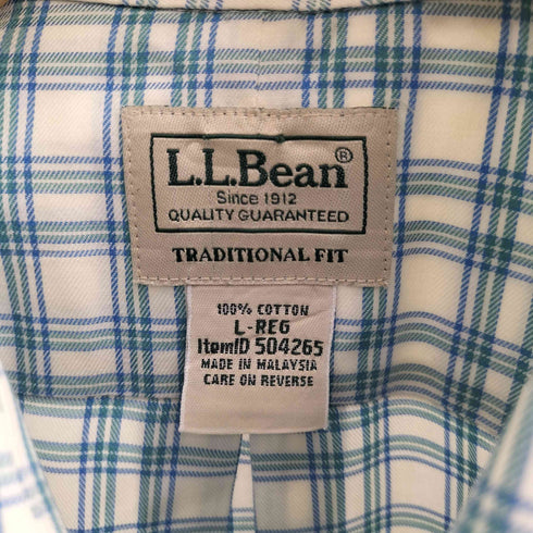 エルエルビーン L.L.Bean TRADITIONAL FIT コットン 半袖 ボタンダウン チェックシャツ メンズ import:L