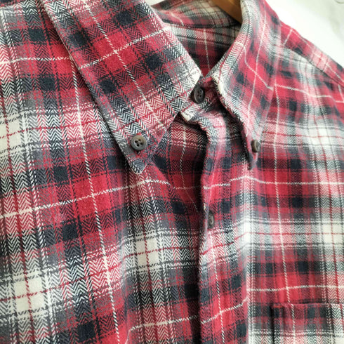 エディーバウアー Eddie Bauer ボタンダウン ネルチェックシャツ メンズ import:XL