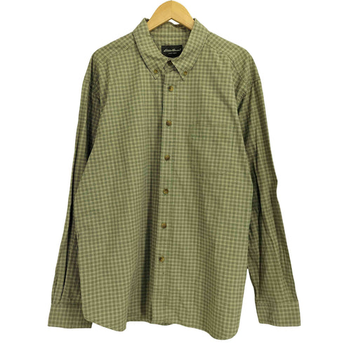 エディーバウアー Eddie Bauer 長袖ボタンダウン チェックシャツ メンズ import:XL