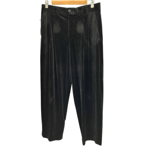 ザラ ZARA Velvet Velour pants 2タック ベルテッド ベロア ワイド パンツ メンズ L