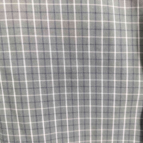 エディーバウアー Eddie Bauer ナイロンコットン ボタンダウン半袖チェックシャツ メンズ import:XL