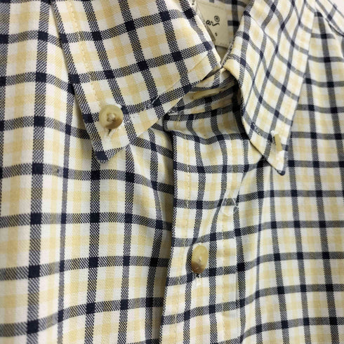 エディーバウアー Eddie Bauer ボタンダウン半袖チェックシャツ メンズ import:L