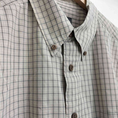 エディーバウアー Eddie Bauer 半袖 ボタンダウン チェックシャツ メンズ import:XL