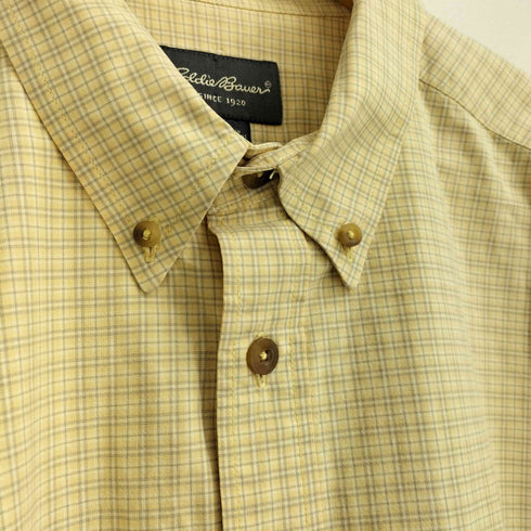 エディーバウアー Eddie Bauer コットン ボタンダウン チェックシャツ メンズ import:XL