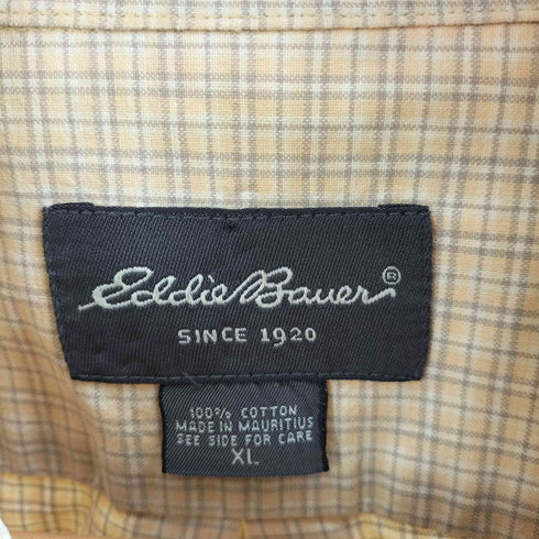 エディーバウアー Eddie Bauer コットン ボタンダウン チェックシャツ メンズ import:XL