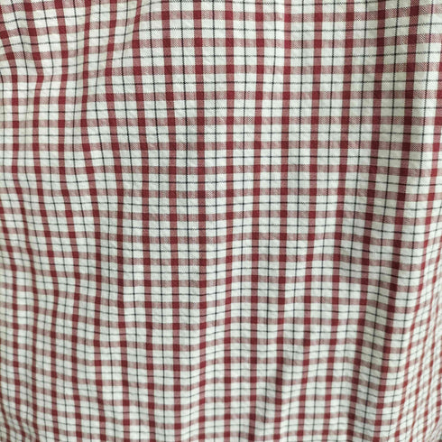 エディーバウアー Eddie Bauer コットン ボタンダウン 半袖 チェックシャツ メンズ import:L