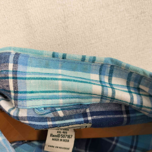 エルエルビーン L.L.Bean リネン チェック シャツ メンズ XXL